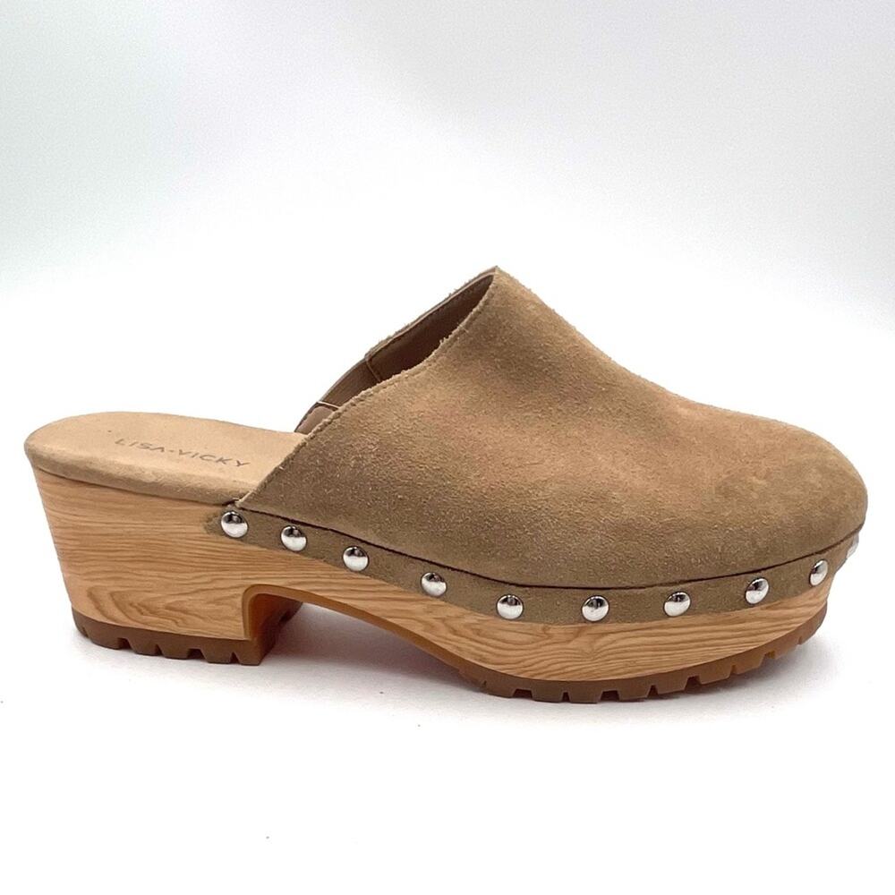 Like NEW - Lisa Vicky - VIM | Fashion Wooden Platform Clogs size 10